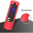 thumbnail image 6 of Fintie Remote Silicone Case for Roku Voice, Roku Express 4K+ 2021, Ultra LT Enhanced Voice, Express 3930, Premiere+ 3921, Streaming Stick+ Remote, Honey Comb Anti Slip Shockproof Cover, Red, 6 of 7