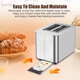 thumbnail image 3 of TAZTIR Touch Screen Toaster 2 Slice, Stainless Steel Toasters Digital Timer 2 Slot Toasters, 6 Shade Settings 6 Bread Types for Bagel,Defrost，, 3 of 9
