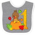 thumbnail image 3 of Inktastic First Birthday Turkey on Pumpkin Boys or Girls Baby Bib, 3 of 4