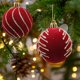 thumbnail image 4 of 6CM Flocked Christmas Balls Hanging Balls Glitter Plastic Balls Christmas Tree Ornament Set Of Four, 4 of 6