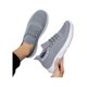 thumbnail image 1 of New sports casual shoes flying woven breathable trendy men's running shoes Grey, 1 of 2