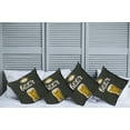 thumbnail image 2 of Ambesonne Modern Throw Pillow Cover 4 Pack, Beer Time and Old Watch, 18", Dark Green Yellow Cream, 2 of 7