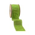 thumbnail image 2 of LaRibbons 2 1/2" Wired Metallic Dupioni Ribbon, Apple Green, 10 Yard Roll, 2 of 5