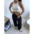 thumbnail image 5 of Women'S Wide Leg Sweatpants Baggy Straight Leg Sweat Pants with Pockets Navy Blue M, 5 of 9