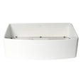 thumbnail image 2 of Pemberly Row White Curved Apron 33" x 20" Single Bowl Fireclay Farm Sink w/ Grid, 2 of 9
