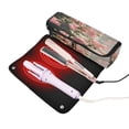 thumbnail image 3 of Hair Tool Organizer Bag with Heat Resistant Mat Removable Travel Storage Case for Hot Air Brushes Curling Irons Pink Rose Bushes, 3 of 8