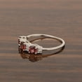 thumbnail image 4 of 4mm Round Shape Garnet 925 Sterling Silver Three Stone Women Anniversary Ring, 4 of 7