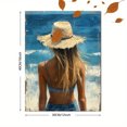 thumbnail image 3 of Qisvanset Framed Canvas Wall Art 12x16 Inch New Mercies Blue Coastal Apartment Bible Art, 3 of 5