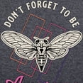 thumbnail image 3 of CafePress - Cicadas Don't Forget To Be Awesome Cicada Insects - Men's Long Sleeve Charcoal Pajama Set, 3 of 7