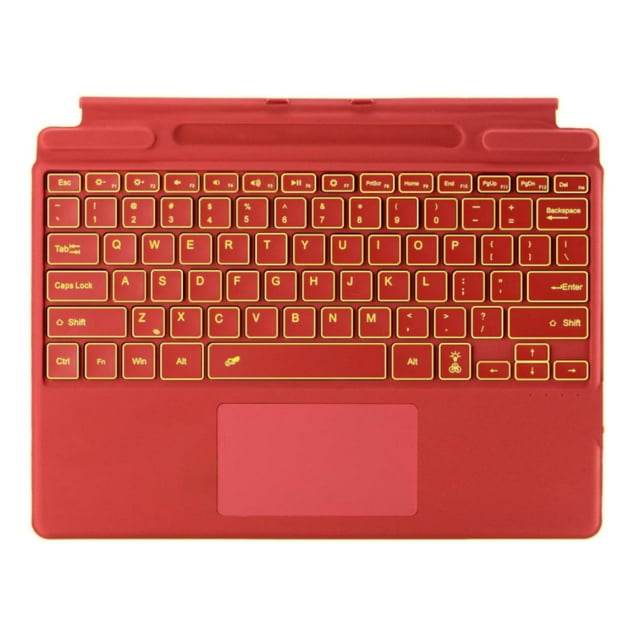 "Clavier Bluetooth Rétroéclairé Multicolore pour Surface Pro 8/9/10/11/X - Mince Sans Fil avec Conception Magnétique Détachable et Grand Pavé Tactile"
