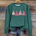 thumbnail image 4 of Babysbule Chemises de Noël pour Femmes Col Rond Manches Longues Sweat Imprimé Liquidation Hauts Mode, 4 of 6