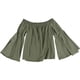 thumbnail image 2 of Blusa de punto con mangas acampanadas bar III para mujer verde pequeña, 2 of 2