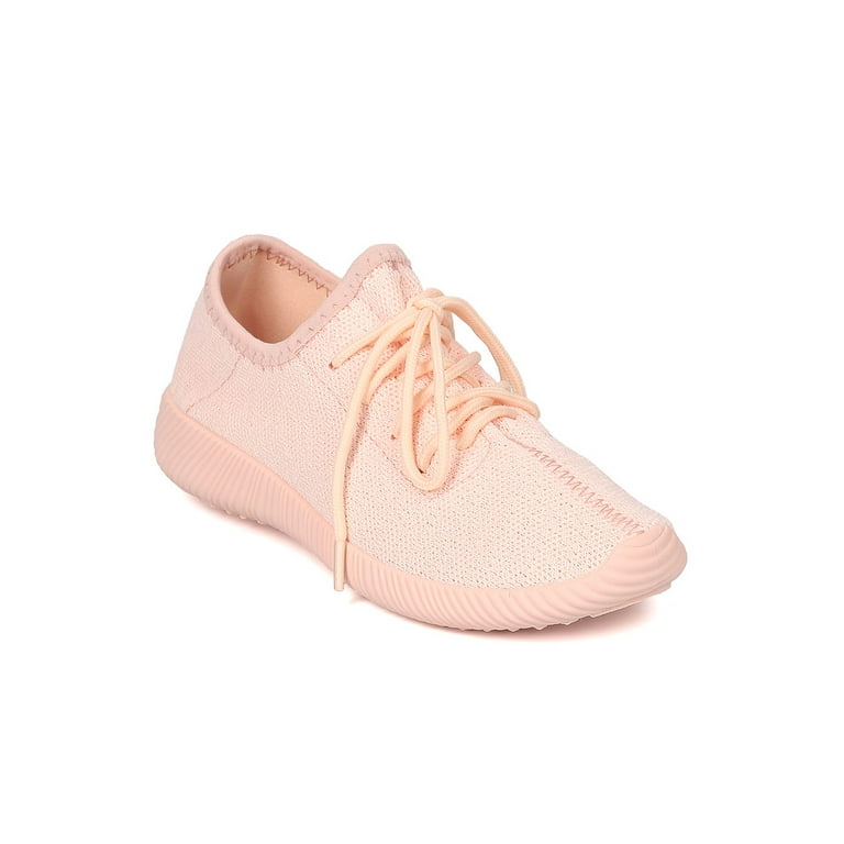 New Women Qupid Nacara 01 Fabric Knitted Lace Up Jogger Sneaker Walmart
