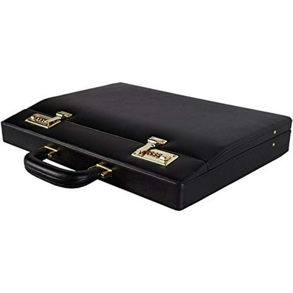 LINDSEY STREET Pure Leather Briefcase Executive Handbag for Men's Leather Attache Briefcase 14 Inch Laptop MacBook Carry Case