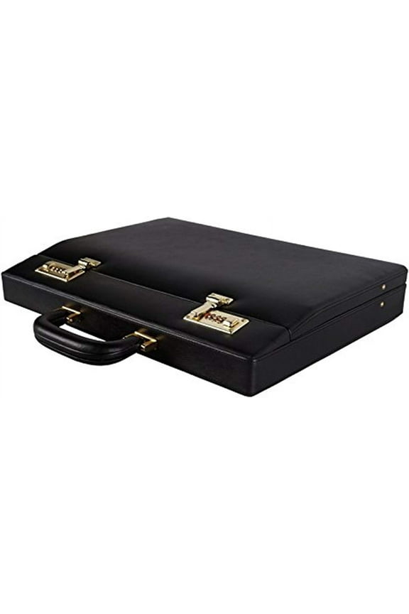 Pure Leather Briefcase Executive Handbag for Men's Leather Attache Briefcase 14 Inch Laptop MacBook Carry Case