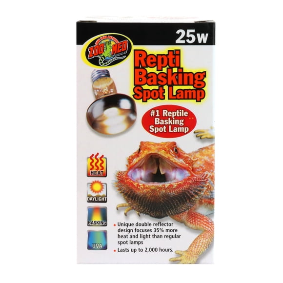 Lámpara Zoo Med para tomar el sol con forma de reptil, 25 W