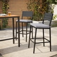 thumbnail image 4 of Pellebant Set of 2 Outdoor Chairs, Swivel Bar Stools Aluminum Patio Bar Chairs in Gray, 4 of 8