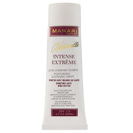 Makari Naturalle Intense Extreme Lightening Face Cream 1.7oz - Moisturizing & Toning Cream with Shea Butter & SPF 15 - Anti-Aging & Whitening Treatment for Dark Spots, Acne Scars &