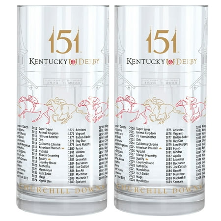 151st Kentucky Derby 12 oz. Mint Julep Glasses Two Pack