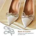 thumbnail image 4 of Uxcell 4pcs Rhinestone Shoe Laces with Net 55" Diamond Drawstring Cords Replacement for Sneakers, White, 4 of 6