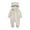 Beige, variant on Girls Hooded Coat Jacket Warm Outerwear Jumpsuit Romper Footed Winter Baby Toddler Soft Comfortable 0-3 Months Navy