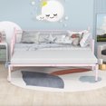 thumbnail image 2 of Bellemave Metal Daybed with Pull Out Trundle,Twin Size Daybed with Trundle and Steel Slat Support,Twin Size Sofa Bed Frame for Kids,Teens, Adults(Pink), 2 of 11