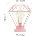 thumbnail image 2 of LINLIN Diamond Table Lamp, Metal Table Lamp, Battery Operated Diamond Shape Bedside Lamp, Floor Lamp, 2 of 6