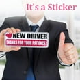 thumbnail image 4 of PEACNNG 4 Piece Reflective New Driver Bumper Sticker New Driver Stickers Thanks for Your Patience Novice Driver Sign Non-Magnetic Removable Car Decal for Car Bumper Window Exterior Access, 4 of 7