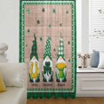 thumbnail image 6 of St Patricks Day Sheer Curtains 96 Inches Long, Farmhouse Gnomes Shamrock Plaid Wood Grain Light Filering Curtains, Privacy Drapes Simi Floor to Veiling Curtain for Living Room Window Treatment, 6 of 9
