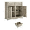 thumbnail image 2 of Modern Multi-Size Sideboard Buffet Cabinet - Wood Grain Panels & Drawer Storage, Perfect for Kitchen/Dining Room, 2 of 7
