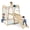 Multicolour, variant on Costway 8-in-1 Jungle Gym with Slide, Monkey Bar, Swing, Rope Ladder, Resting Platform, Net Natural