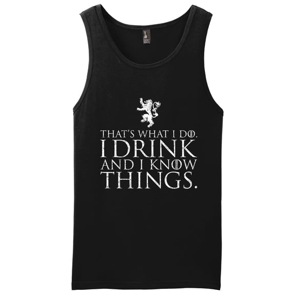 I Drink and I Know Things Lion Tank Top