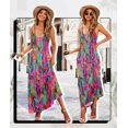 thumbnail image 4 of Vestido Wolddress 2025 casual sin mangas, talla grande, talla grande, para mujer, 4 of 6
