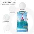 thumbnail image 6 of Easygdp Lighthouse Sea Port Men's Mesh Basketball Jersey Quick Drying Sleeveless Shirts Fitted Muscle Tank Tops Sport Round Neck T-Shirt - 4X-Large, 6 of 9