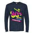 thumbnail image 3 of Totally 80's Forever Vintage Mens Long Sleeve Shirt, Vintage Heather Navy, XX-Large, 3 of 5