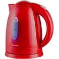 thumbnail image 1 of Ovente Electric Water Kettle 1.7 Liter with LED Indicator Light, 1100 Watts Fast & Concealed Heating Element, BPA-Free, Auto Shutoff Function and Boil Dry Protection, Red (KP72R), 1 of 6