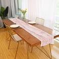 thumbnail image 4 of GZHJMY Pink Marble Table Runner Machine Washable Polyester Table Runner Rectangle Reversible Dresser Scarves Table Decor 13 x 70 Inch, 4 of 7