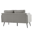 thumbnail image 6 of LEISLAND 60 Inches Leather Sofas for Small Spaces, Loveseat Couches with Removable Cushion and Armrest, Detachable Cover /Easy to Install(Gray), 6 of 9