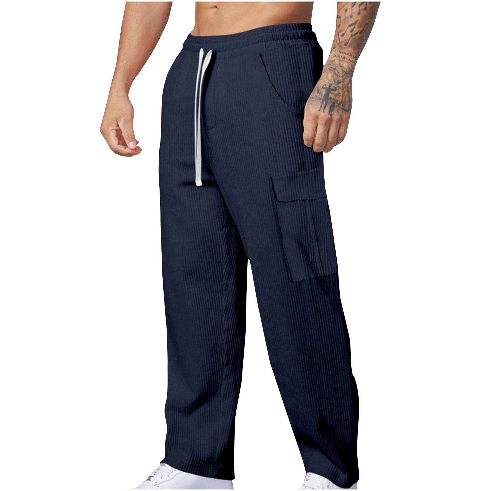 Pantalon Jogging Garçon Baggy – Tissu Éponge Coton Doux, Taille Élastique + Cordon, Jambes Larges, Poche Latérales, Confort Sport & Quotidien