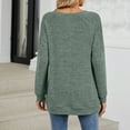thumbnail image 5 of Scyoekwg Womens Fall Tops Crewneck Lightweight Pleated Tunic Tops Loose Fashion Dressy Casual Blouses Vintage Long Sleeve Tops Fall Clothes Solid Color Pullover(Army Green,L), 5 of 7