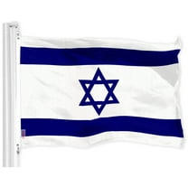 G128 Israel Flag 3x5 Ft | LiteWeave Pro 150D Polyester, Vibrant Colors, Brass Grommets, Durable