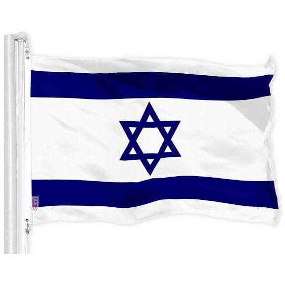 G128 Israel Flag 3x5 Ft | LiteWeave Pro 150D Polyester, Vibrant Colors, Brass Grommets, Durable
