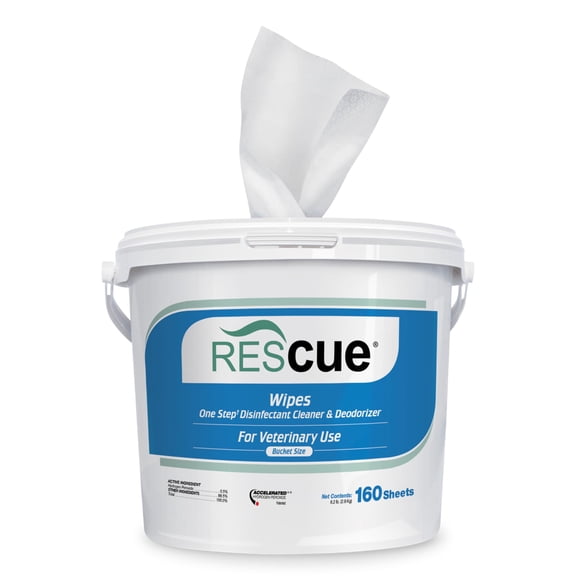 REScue One-Step Disinfectant Cleaner & Deodorizer Wipes for Vet Use – Cleaner for Kennels, Litter Boxes, Vet Offices, Pet Grooming Surfaces &nd