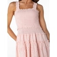 thumbnail image 3 of Celebrity Pink Women's and Women's Plus Smocked Ruffle Mini Dress, Size XS-4X, 3 of 6