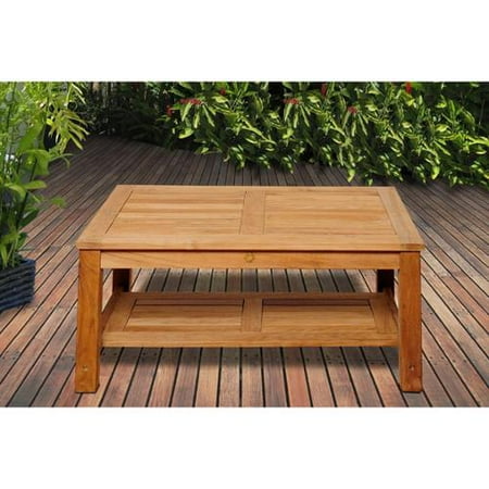 Amazonia Teak San Francisco Teak Wood Coffee Table Walmart