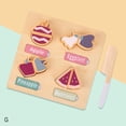 thumbnail image 2 of Juguetes de madera para cortar frutas y verduras, rompecabezas de madera, juguetes Montessori para preescolar. G, 2 of 9