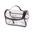 thumbnail image 4 of Bolsa de maquillaje transparente con doble cremallera, multiusos, de PVC, para viaje en casa. Negro, 4 of 9