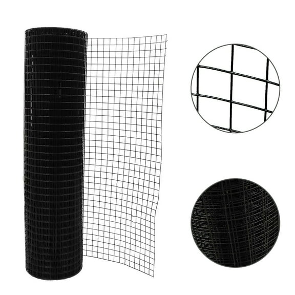 netuera 16 Gauge Vinyl Coated Welded Wire Fence, 1×1 Inch Opening Rabbit Mesh（36"×50'）