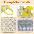thumbnail image 4 of Pastel Princess Flower Pattern Insulated Lunch Bag for Women & Adults,Large Portable Soft Cooler Lunch Bag,Thermal Food Storage Tote with Pearl Cotton,8.66L,8.75x5.75x9.5 Inch, 4 of 6