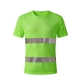 thumbnail image 6 of safety shirts for men Quick Dry Hi Vis Reflective Short Sleeve high vis shirts Construction Work Shirts with Reflective Strips Green 3XL, 6 of 7